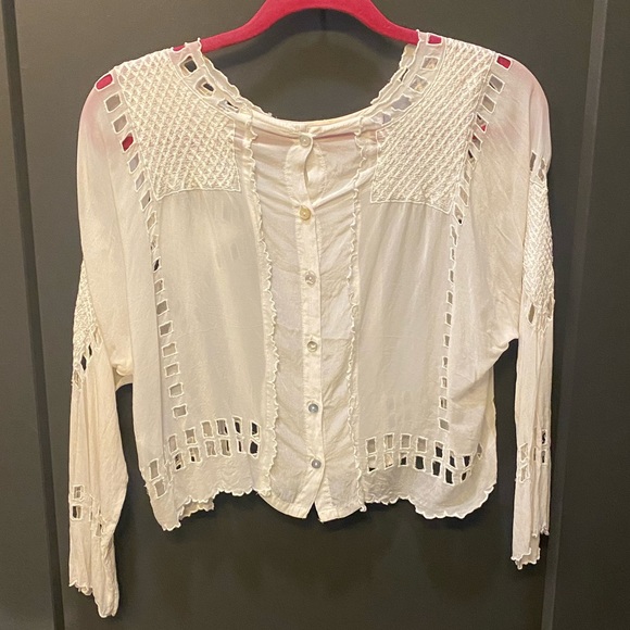 Tularosa White Eyelet Blouse - Picture 2 of 4